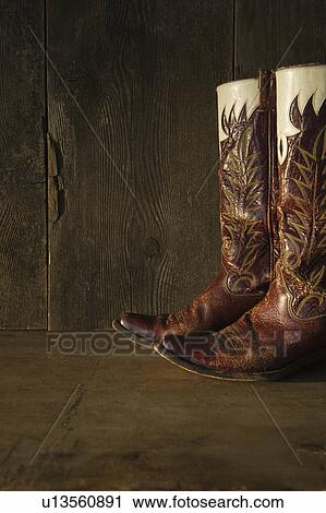 Stock Image - Pair of cowboy shoes. Fotosearch