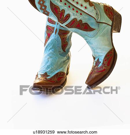 Stock Photo - Pair of cowboy shoes. Fotosearch