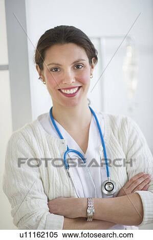 Stock Photography - Portrait of nurse. Fotosearch