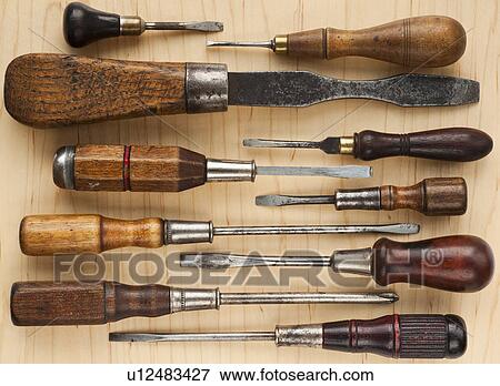Selection of old screwdrivers View Large Photo Image Stock Photo - Selection of old screwdrivers. Fotosearch