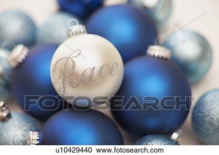 Stock Image - Studio Shot of Christmas ornaments. Fotosearch