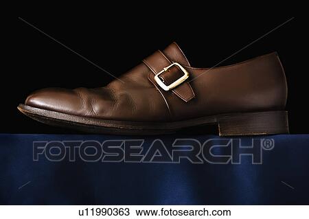 Traditional Buckle shoe on black background View Large Photo Image Stock Image - Traditional Buckle shoe on black background. Fotosearch