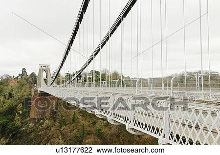 Stock Image - United Kingdom, Bristol, Cliffton Suspension Bridge. Fotosearch