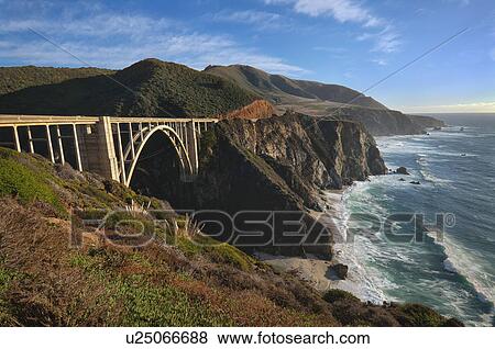 USA, California, Big Sur Coastline View Large Photo Image Stock Photo - USA, California, Big Sur Coastline. Fotosearch
