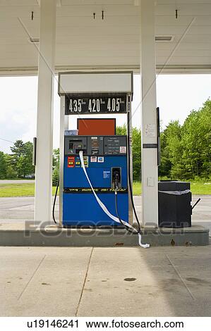 Stock Image - USA, California, Fuel pump. Fotosearch
