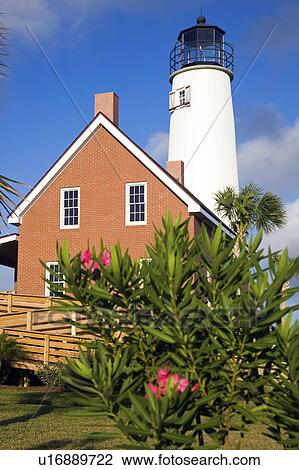 USA, Florida, Saint George Island, Cape St. George Lighthouse View Large Photo Image Stock Image - USA, Florida, Saint George Island, Cape St. George Lighthouse. Fotosearch