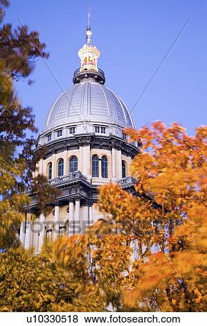 USA, Illinois, Springfield, State Capitol Building View Large Photo Image Stock Photo - USA, Illinois, Springfield, State Capitol Building. Fotosearch