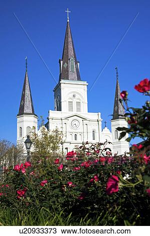 USA, Louisiana, New Orleans, St. Louis Cathedral View Large Photo Image Stock Image - USA, Louisiana, New Orleans, St. Louis Cathedral. Fotosearch