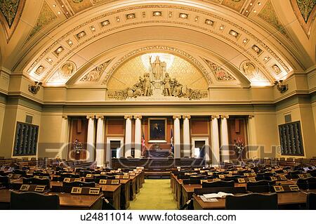 Picture - USA, Minneapolis, Minnesota, State Capitol building interior. Fotosearch