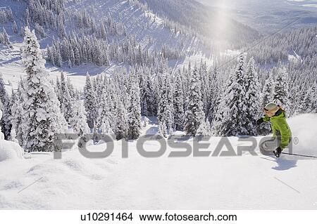 USA, Montana, Whitefish, skier on slope View Large Photo Image Picture - USA, Montana, Whitefish, skier on slope. Fotosearch