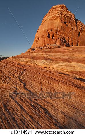 Stock Image - USA, Nevada, Valley of Fire, red rocks. Fotosearch