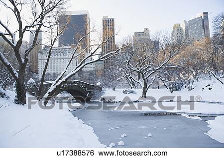 USA, New York City, View of Central Park in winter with Manhattan skyline in background View Large Photo Image Stock Photograph - USA, New York City, View of Central Park in winter with Manhattan skyline in background. Fotosearch