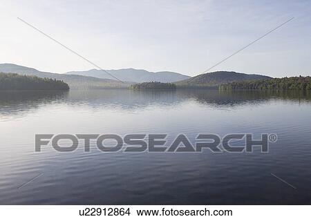 USA, New York State, Adirondack Mountains, Lake Placid in morning View Large Photo Image Picture - USA, New York State, Adirondack Mountains, Lake Placid in morning. Fotosearch