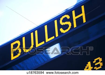 Picture - USA, New York State, New York City, Times Square, Stock Quotron, close-up. Fotosearch