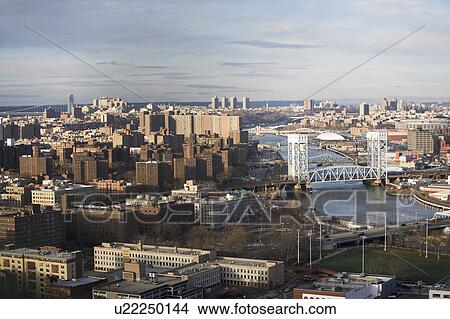 Picture - USA, New York State, New York City, Cityscape with Triboro Bridge. Fotosearch