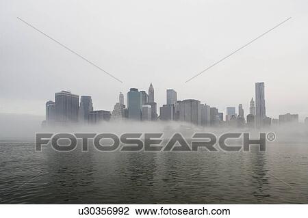 USA, New York State, New York City, Skyline in fog View Large Photo Image Stock Image - USA, New York State, New York City, Skyline in fog. Fotosearch
