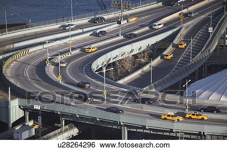 Stock Photograph - USA, New York State, New York City, Triboro Bridge junction. Fotosearch