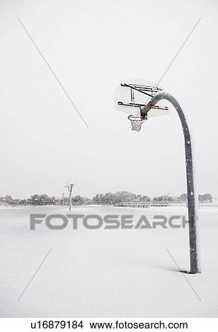 USA, New York State, Rockaway Beach, basketball hoop in winter View Large Photo Image Picture - USA, New York State, Rockaway Beach, basketball hoop in winter. Fotosearch
