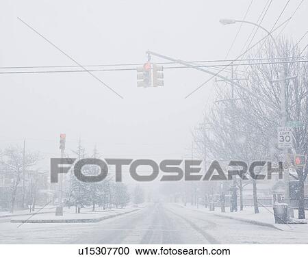 USA, New York State, Rockaway Beach, street during blizzard View Large Photo Image Stock Image - USA, New York State, Rockaway Beach, street during blizzard. Fotosearch