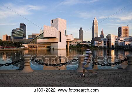 Stock Image - USA, Ohio, Cleveland, Rock and Roll Hall of Fame. Fotosearch