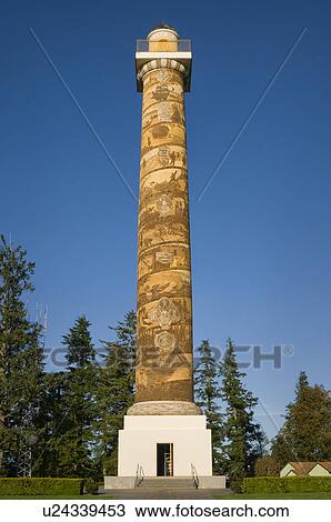 Stock Image - USA, Oregon, Astoria, tower. Fotosearch