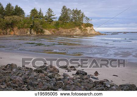 USA, Oregon, Sunset Bay, coastline View Large Photo Image Stock Photography - USA, Oregon, Sunset Bay, coastline. Fotosearch