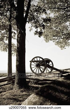 USA, Pennsylvania, Gettysburg, Little Round Top, historical canon from American Civil War View Large Photo Image Stock Photography - USA, Pennsylvania, Gettysburg, Little Round Top, historical canon from American Civil War . Fotosearch