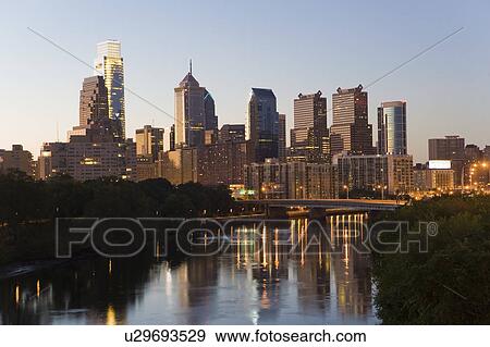 USA, Pennsylvania, Philadelphia, Skyline View Large Photo Image Stock Photo - USA, Pennsylvania, Philadelphia, Skyline. Fotosearch