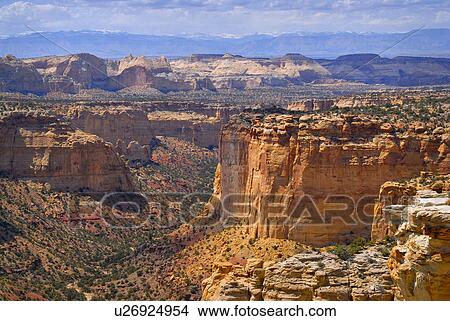 Picture - USA, Utah, Red Rock Cliffs. Fotosearch