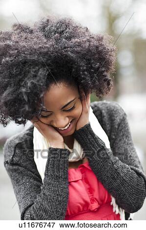 USA, Washington State, Seattle, young woman smiling View Large Photo Image Stock Photo - USA, Washington State, Seattle, young woman smiling. Fotosearch