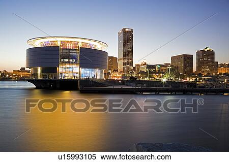 USA, Wisconsin, Milwaukee skyline at dusk View Large Photo Image Stock Photography - USA, Wisconsin, Milwaukee skyline at dusk. Fotosearch