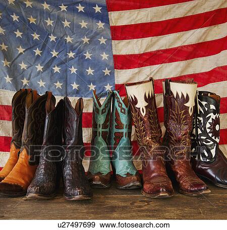 Variation of cowboy shoes View Large Photo Image Stock Photo - Variation of cowboy shoes. Fotosearch