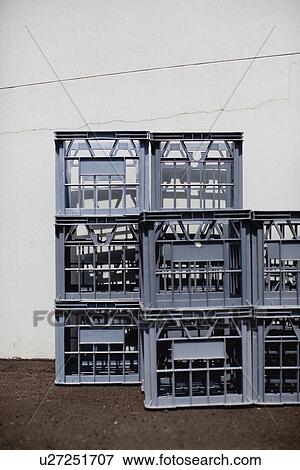 Stacked empty milk crates; Margaret River, Australia View Large Photo Image Stock Photo - Stacked empty milk crates; Margaret River, Australia. Fotosearch