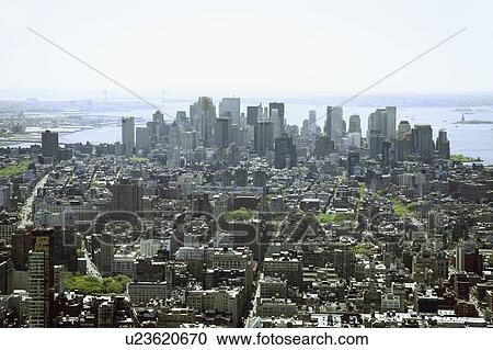 Stock Image - view of manhattan; new york city, new york, united states of america. Fotosearch