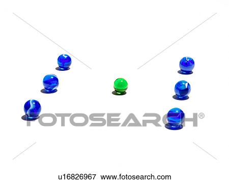 Stock Photo - Blue and green glass balls. Fotosearch