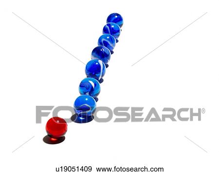 Stock Photo - Blue and red glass balls. Fotosearch