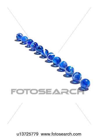 Blue glass balls in a row View Large Photo Image Stock Photo - Blue glass balls in a row. Fotosearch
