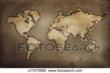Close up of antique world map View Large Photo Image Stock Image - Close up of antique world map. Fotosearch
