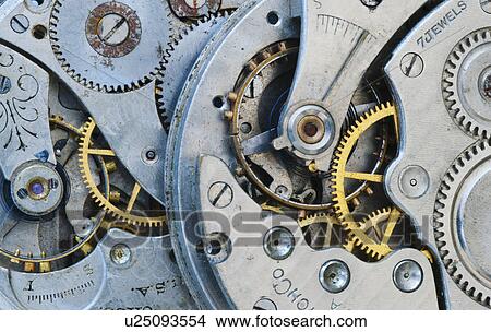 Picture - Close up of clock mechanism. Fotosearch
