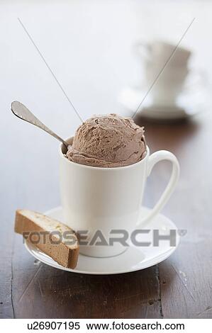 Stock Photography - Close up of ice creme dessert. Fotosearch