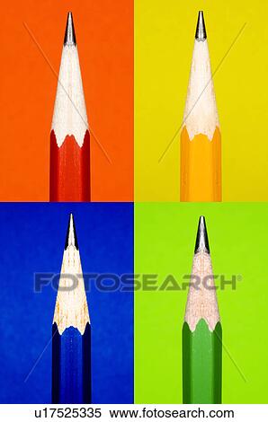 Stock Photography - Close-up of multicolored pencils. Fotosearch