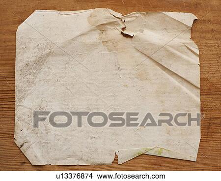 Close up of old, torn paper View Large Photo Image Picture - Close up of old, torn paper. Fotosearch