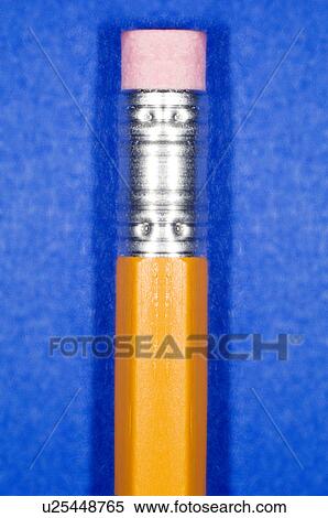 Stock Photography - Close-up of pencil with eraser. Fotosearch