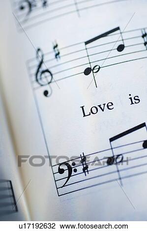 Stock Image - Close up of sheet music with notes. Fotosearch