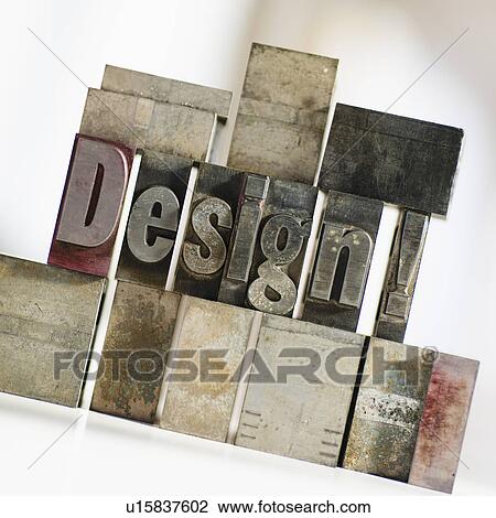 Close up of single word made of printing blocks View Large Photo Image Stock Image - Close up of single word made of printing blocks. Fotosearch