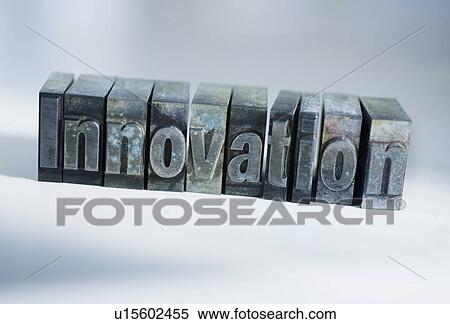 Stock Photography - Close up of single word made of printing blocks. Fotosearch