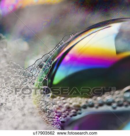 Stock Image - Close up of soap bubbles. Fotosearch