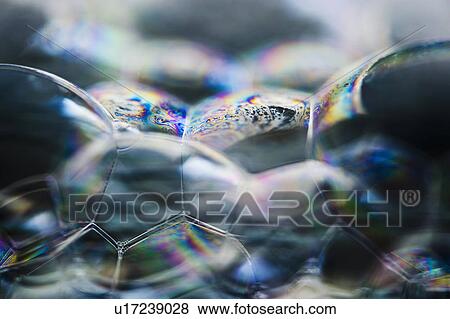 Stock Photo - Close up of soap bubbles. Fotosearch