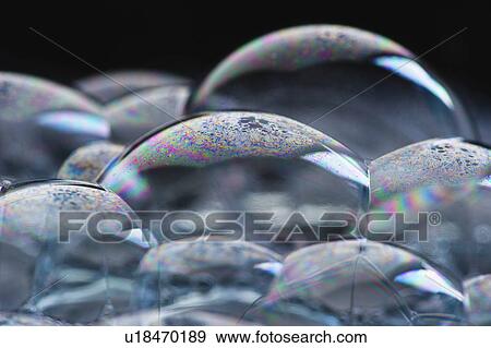 Stock Photo - Close up of soap bubbles. Fotosearch