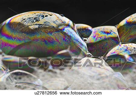 Stock Photograph - Close up of soap bubbles. Fotosearch